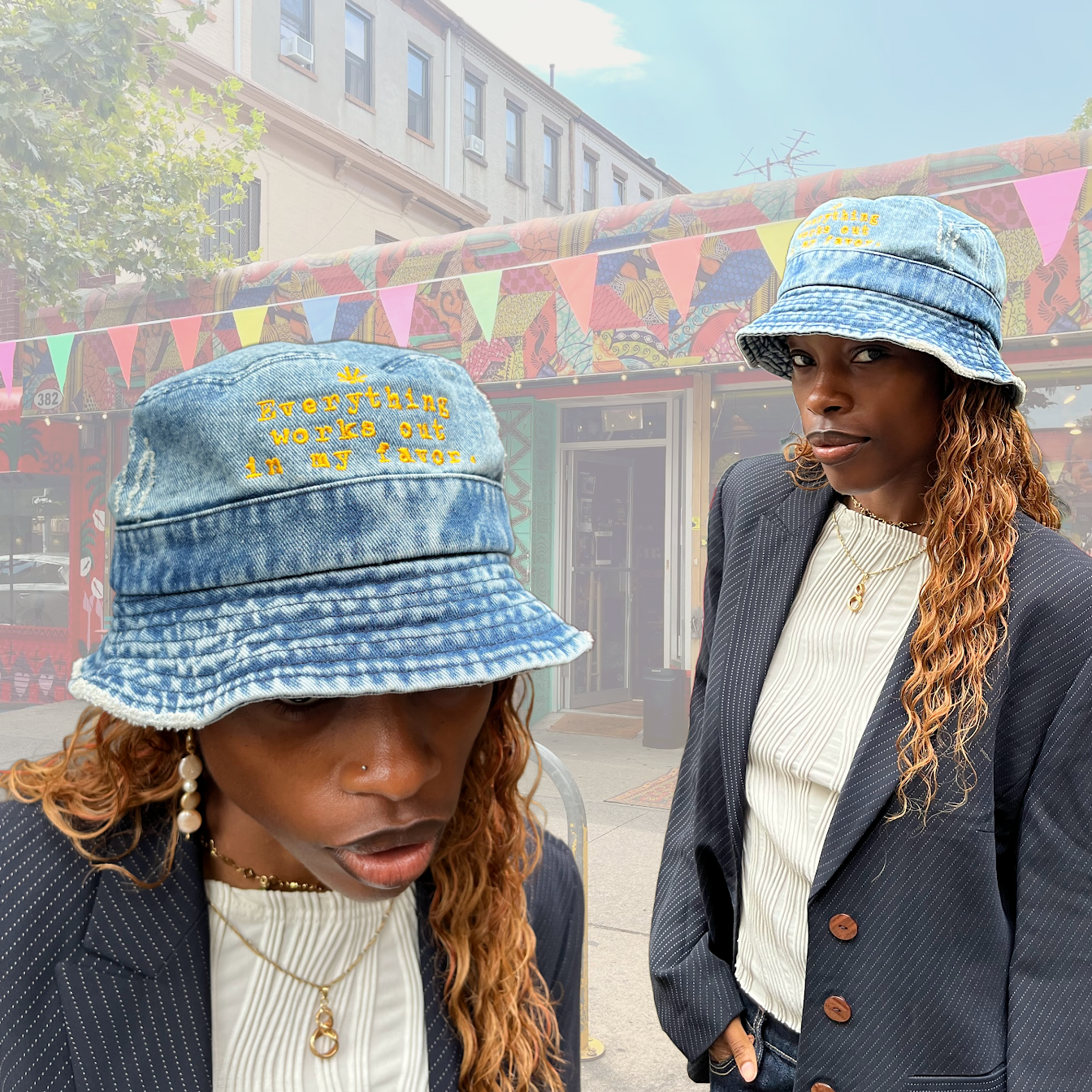 Everything works out Denim Bucket Hat