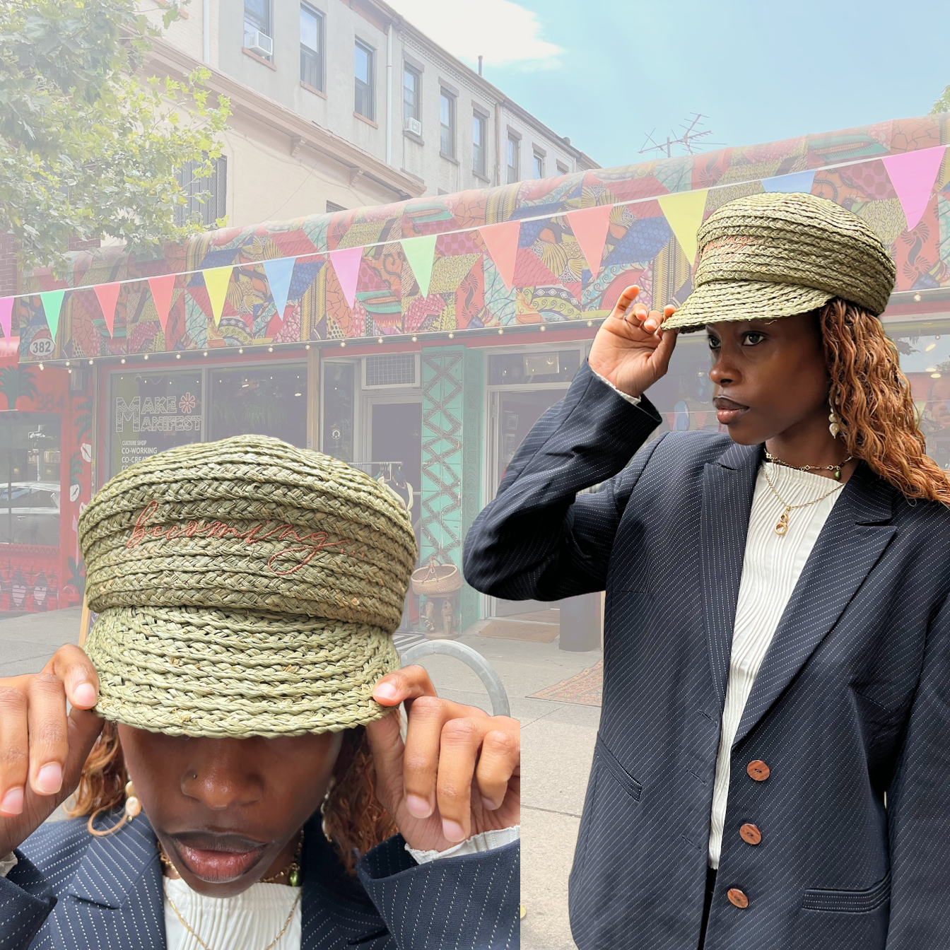 Becoming Woven Baker Boy Cap