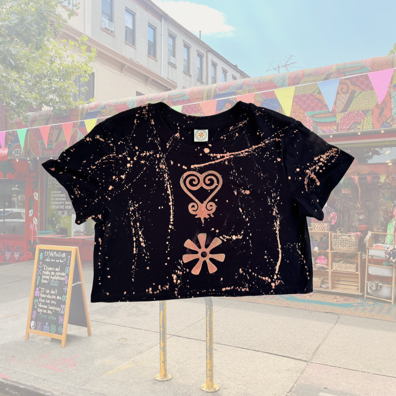 Adinkra Vibration Crop Tee
