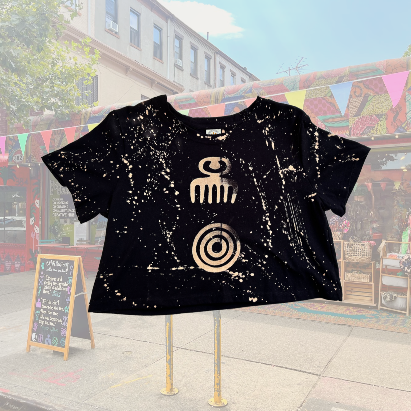 Adinkra Vibration Crop Tee