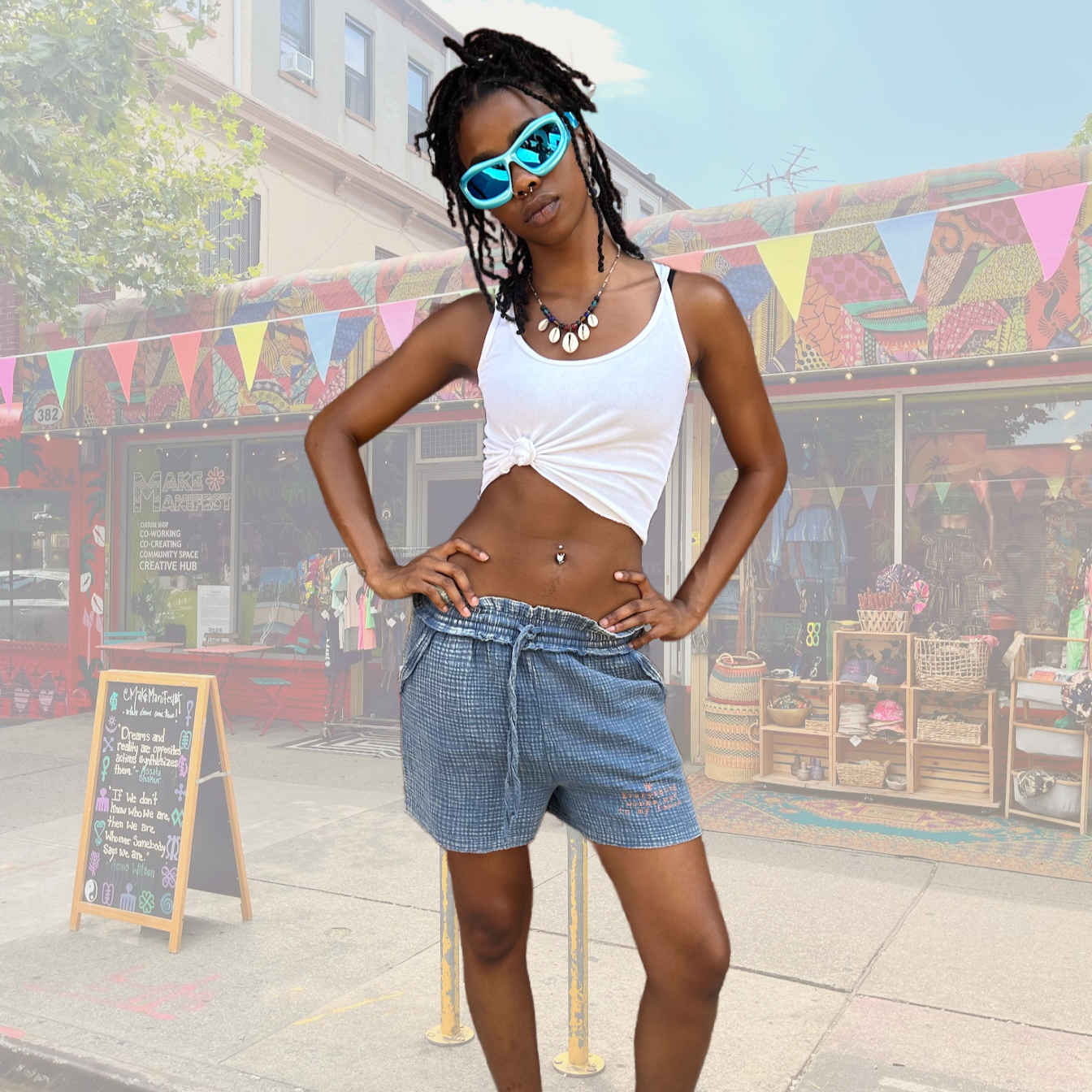 Everything Works Out Gauze Shorts